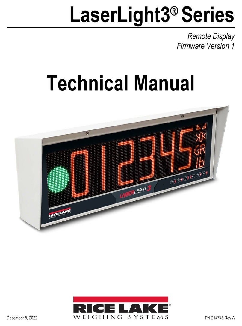 Rice Lake LaserLight3 User manual
