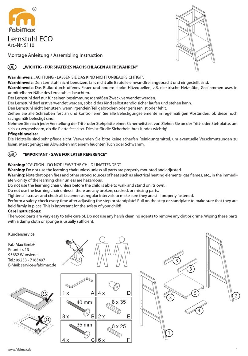 FabiMax Lernstuhl ECO 5110 Assembling Instruction FabiMax Lernstuhl ECO 5110 Assembling Instruction
