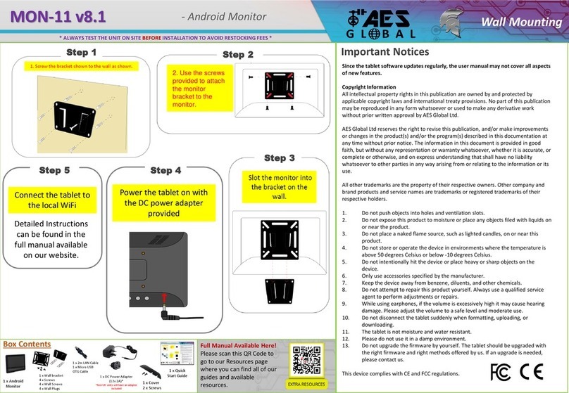AES global MON-11 User manual