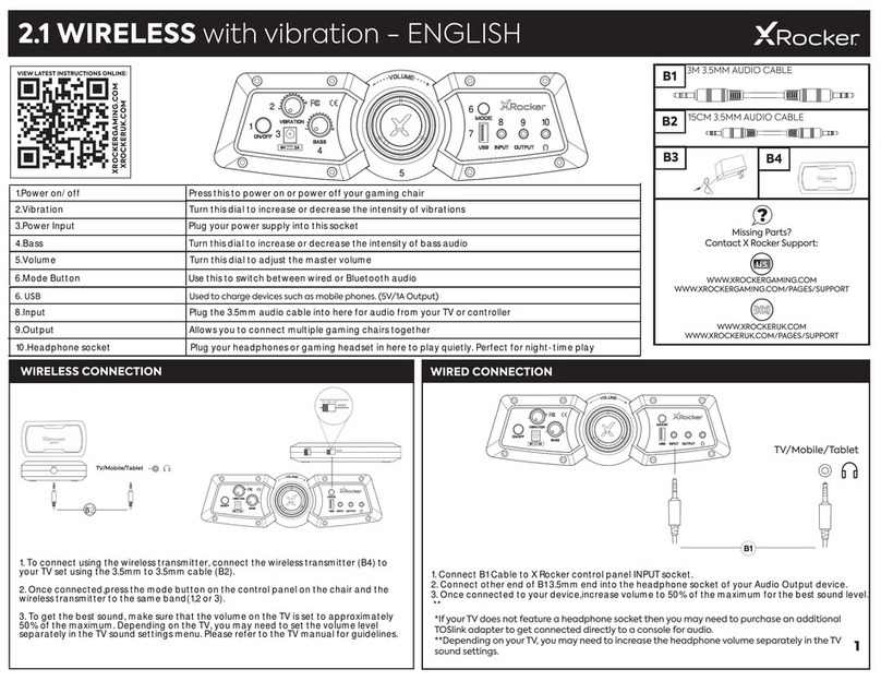 XROCKER 2.1 WIRELESS with vibration manual XROCKER 2.1 WIRELESS with vibration manual