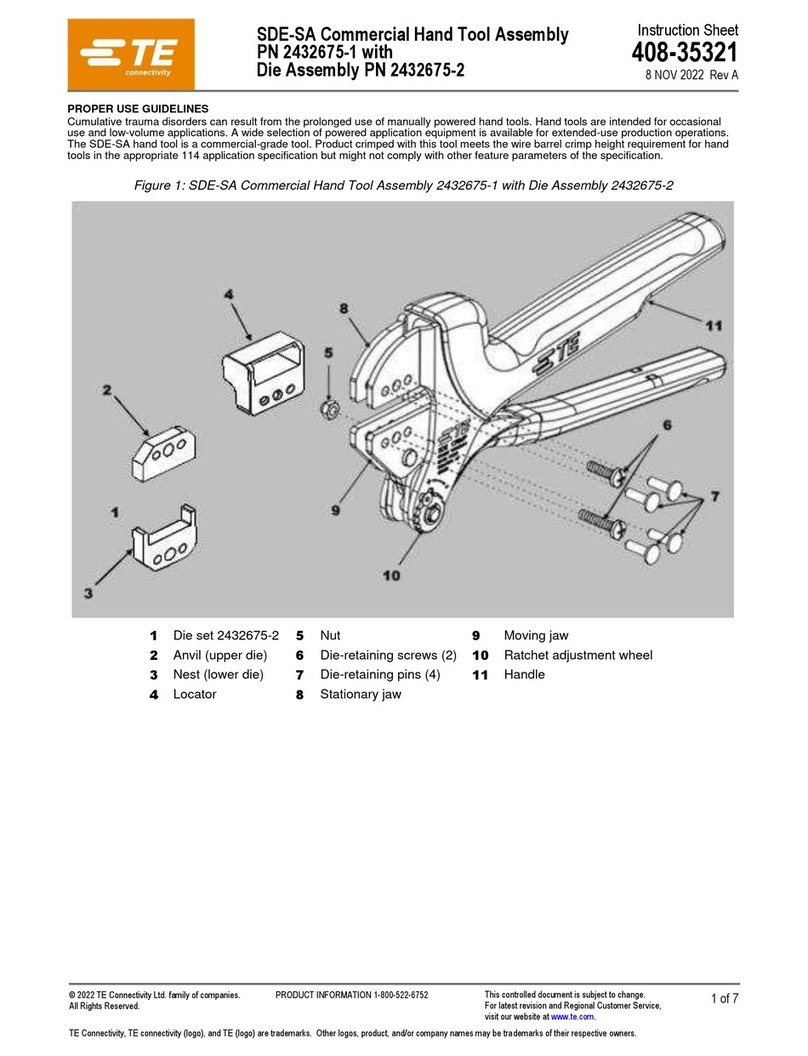 TE Connectivity SDE-SA User manual TE Connectivity SDE-SA User manual