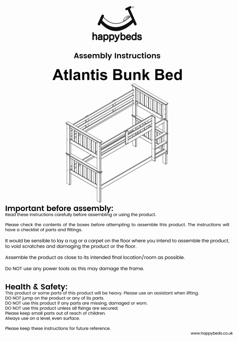 Happy Beds ATLANTIS BUNK BED User manual