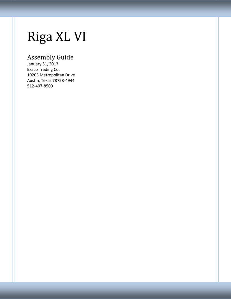 Exaco Riga XL VI Assembly guide Exaco Riga XL VI Assembly guide