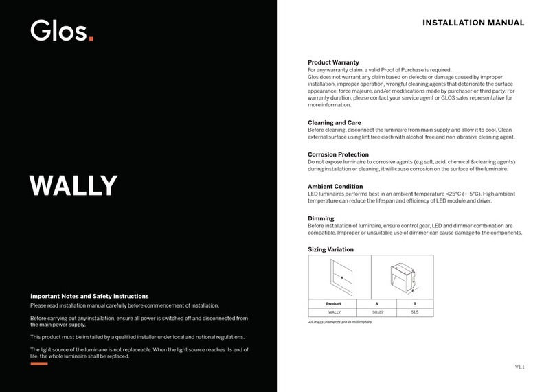 Glos WALLY installation manual