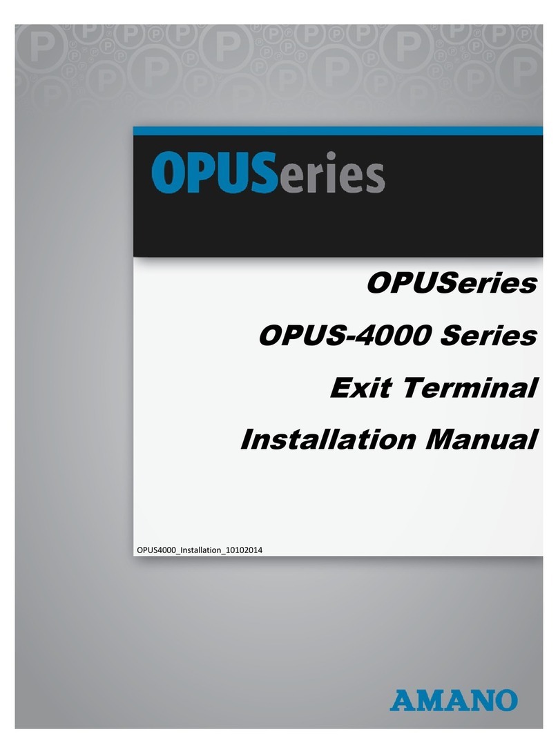 Amano OPU Series User manual
