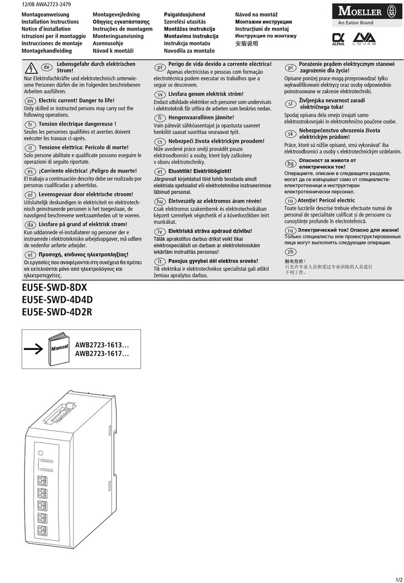 Eaton Moeller EU5E-SWD-8DX installation instructions