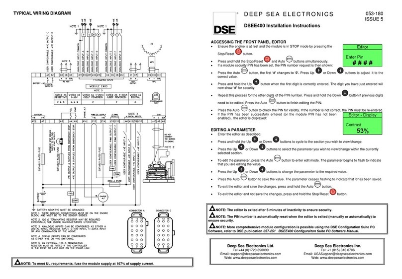 DEEP SEA ELECTRONICS DSEE400 installation instructions