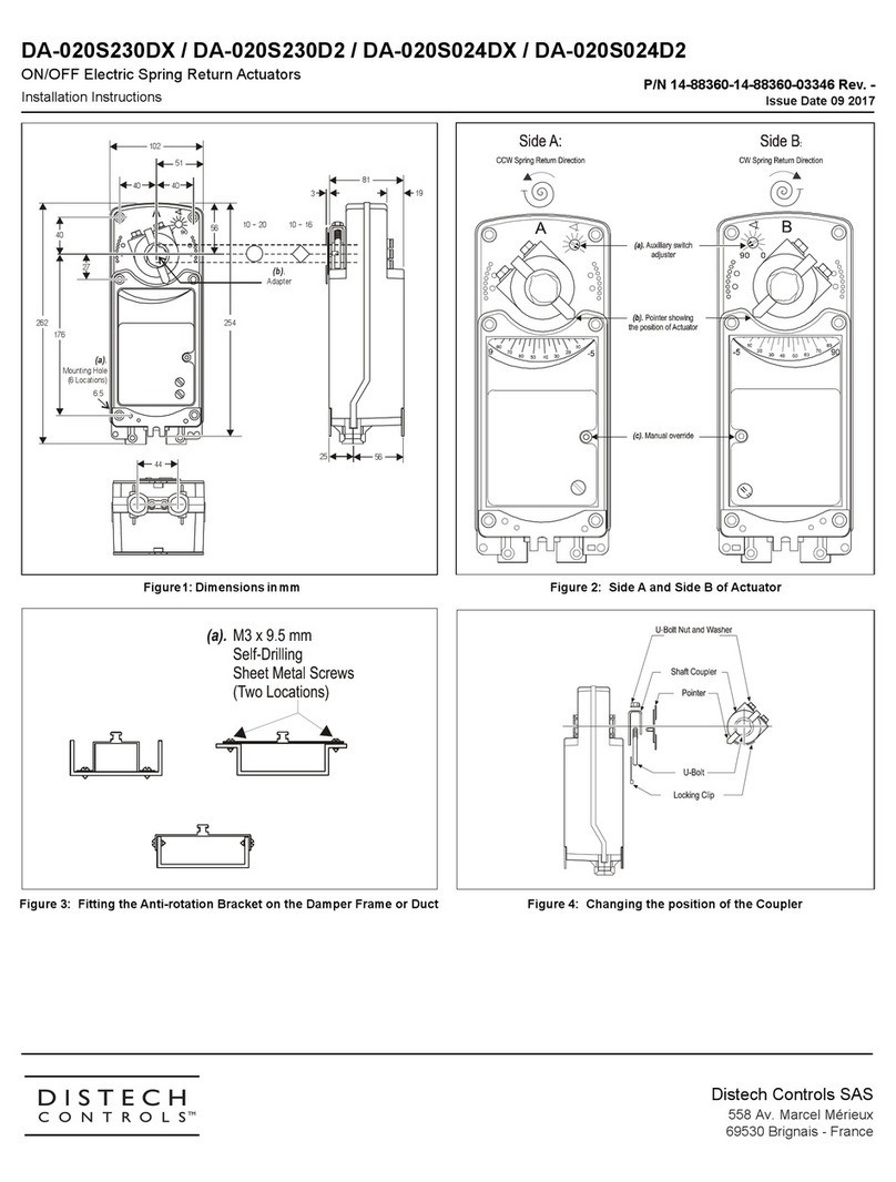 Distech Controls DA-020S230DX User manual