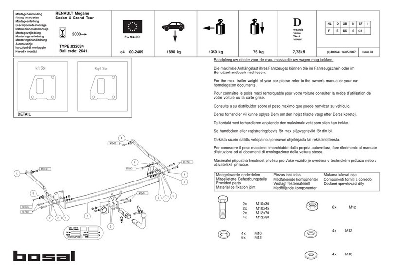 bosal 032034 FITTING INSTRUCTION
