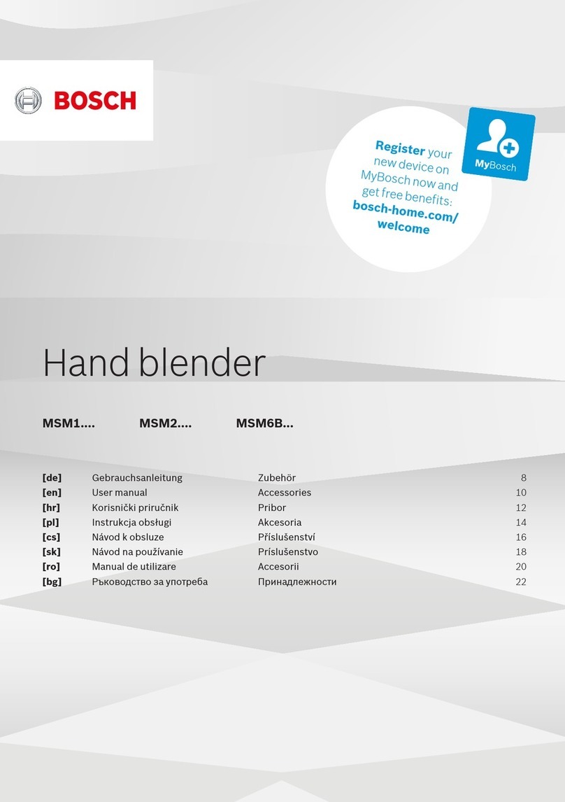 Bosch MSM1 Series User manual