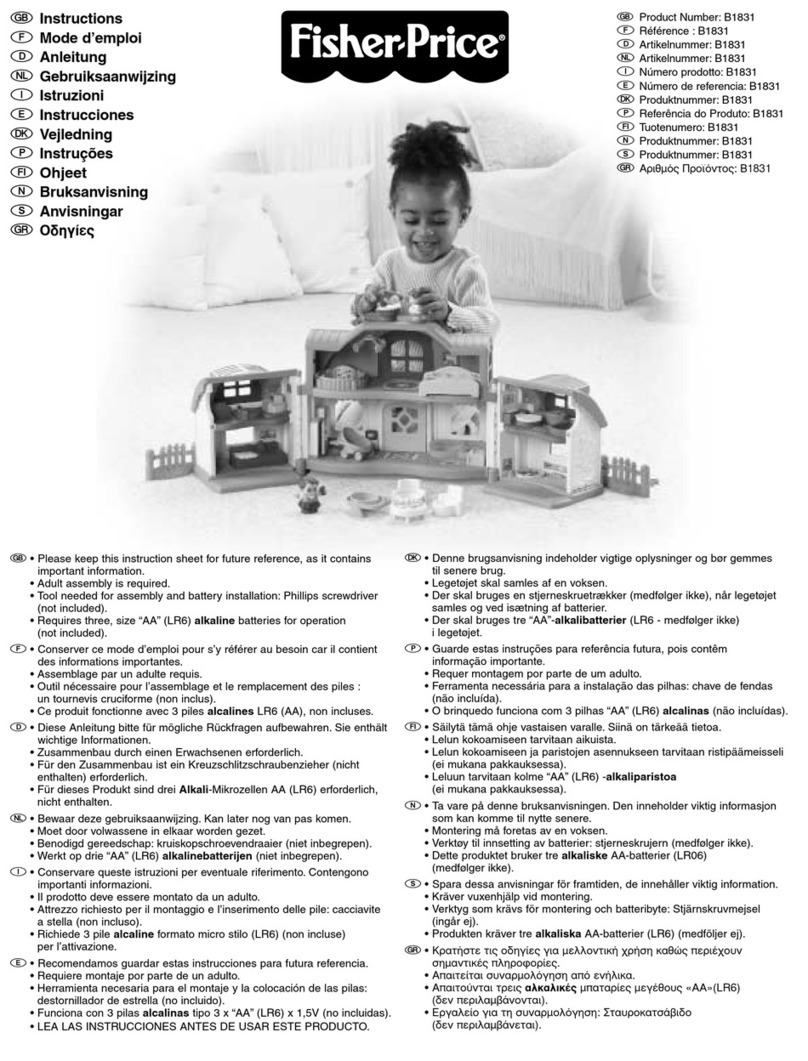 Fisher-Price B1831 User manual Fisher-Price B1831 User manual