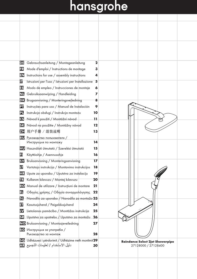 Hans Grohe Raindance Select 2jet Showerpipe 27128000 Manual Hans Grohe Raindance Select 2jet Showerpipe 27128000 Manual
