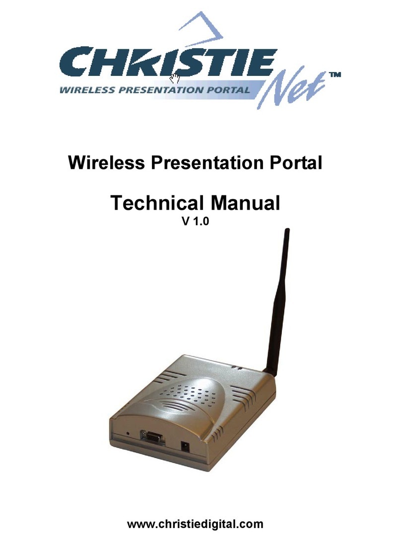 Christie ChristieNet Wireless Presentation Portal Technical manual