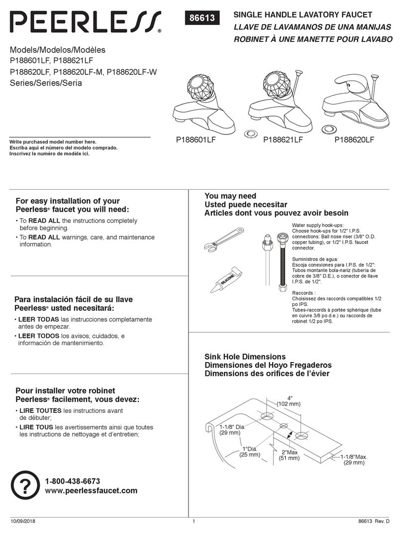 PEERLESS P188601LF quick start guide