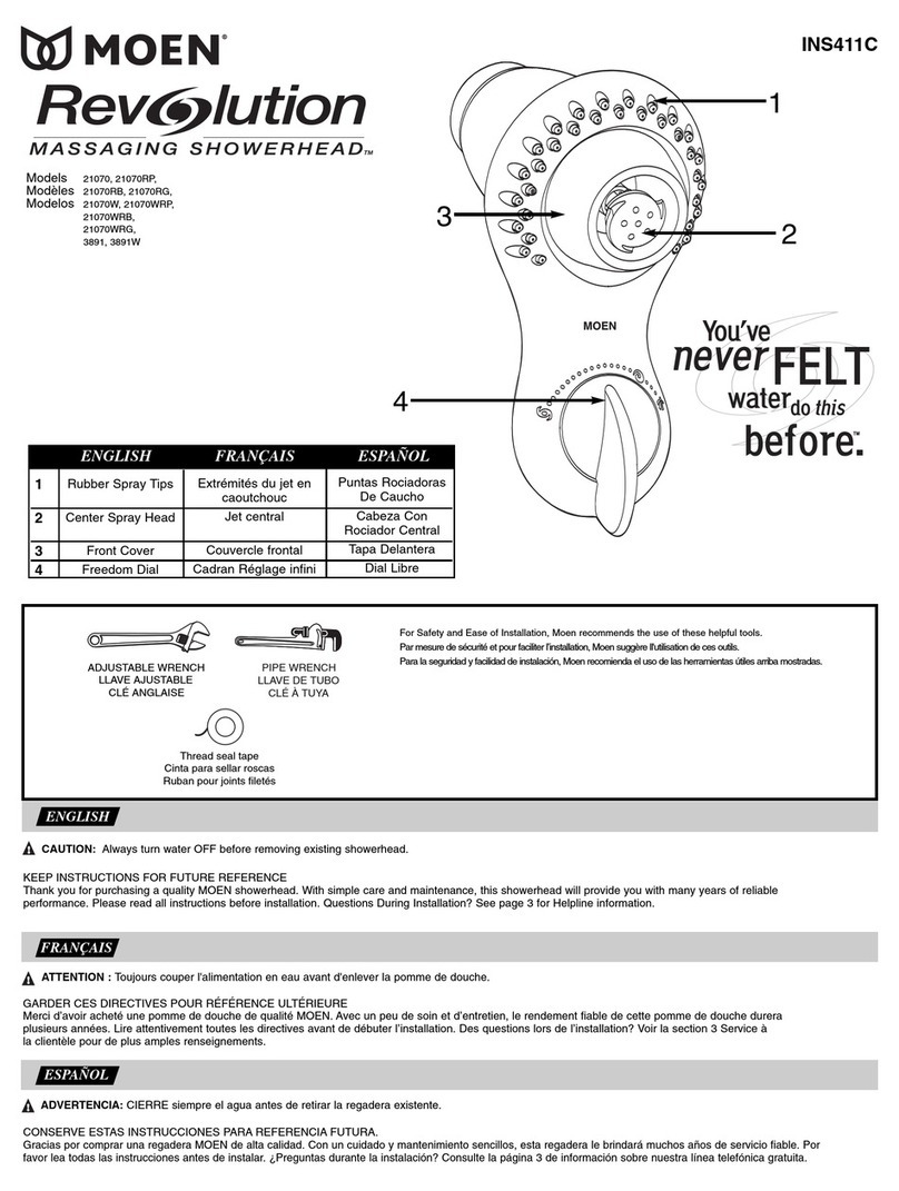 Moen Revolution 21070 User manual