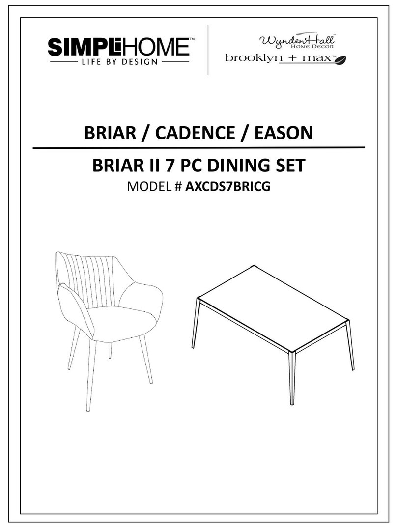 Simpli Home WyndenHall Brooklyn+Max AXCDS7BRICG User manual