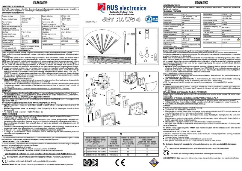 AVS Electronics JET DT WS 4 manual