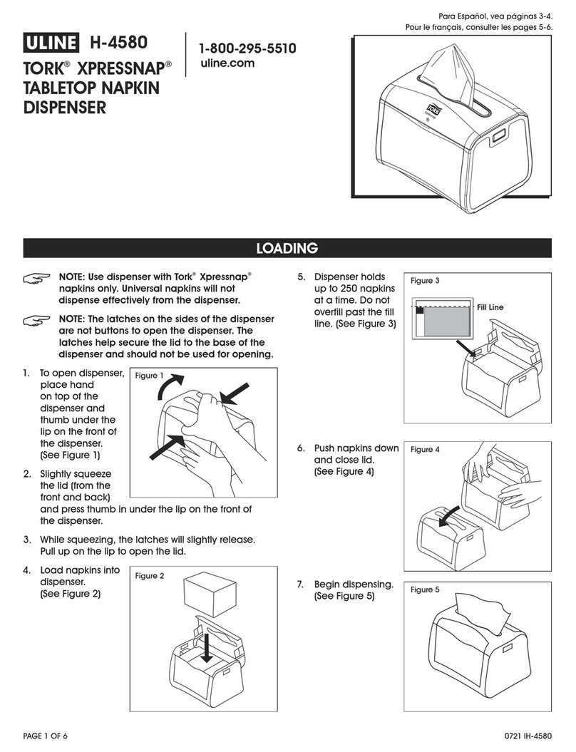 U-Line TORK XPRESSNAP H-4580 User manual