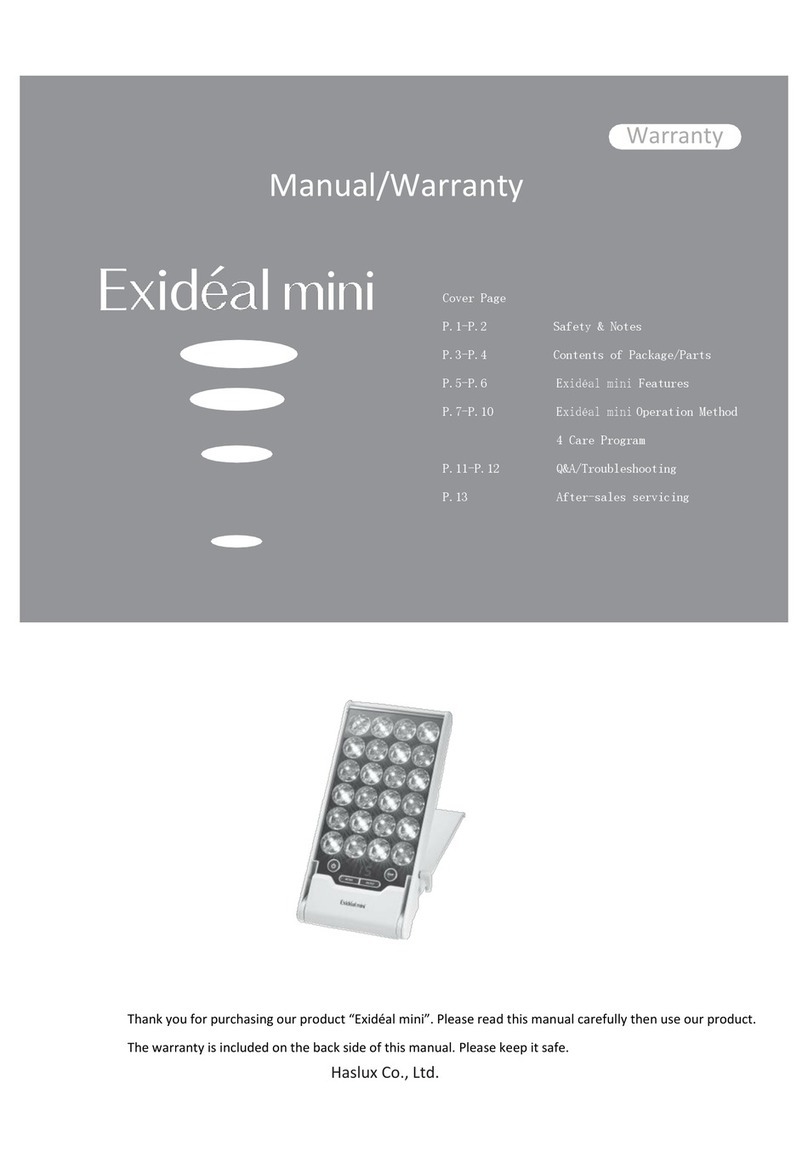 Haslux Exideal Mini Manual and warranty