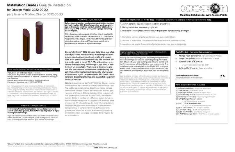 OBERON NetPoint 3032-00 Series installation guide