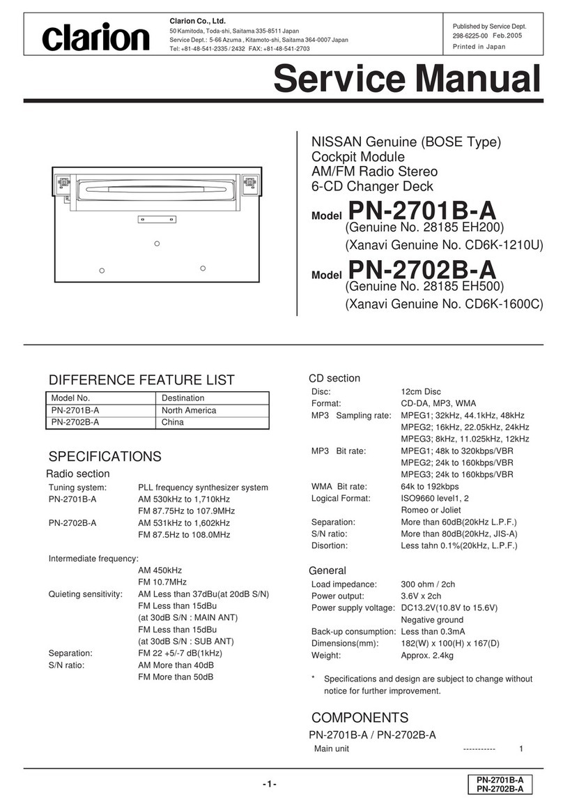 Clarion PN-2701B-A User manual
