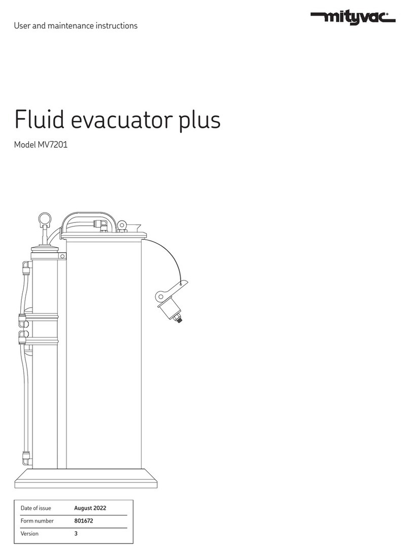 Mityvac Fluid evacuator plus User and maintenance instructions