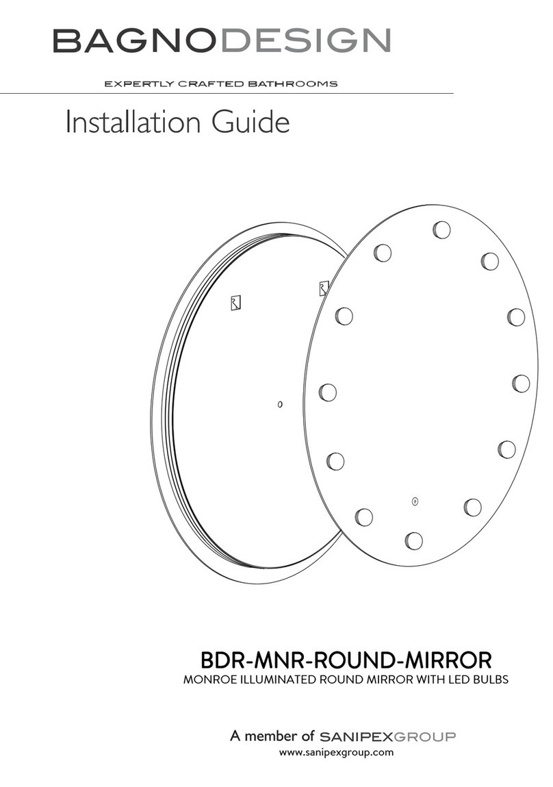 Sanipex BAGNODESIGN MONROE BDR-MNR-ROUND-MIRROR installation guide Sanipex BAGNODESIGN MONROE BDR-MNR-ROUND-MIRROR installation guide