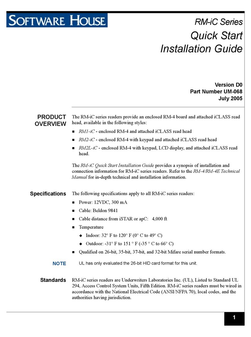 Software House RM-iC Series Instruction Manual