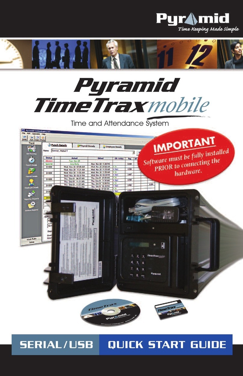 Pyramid TimeTrax Clock quick start guide