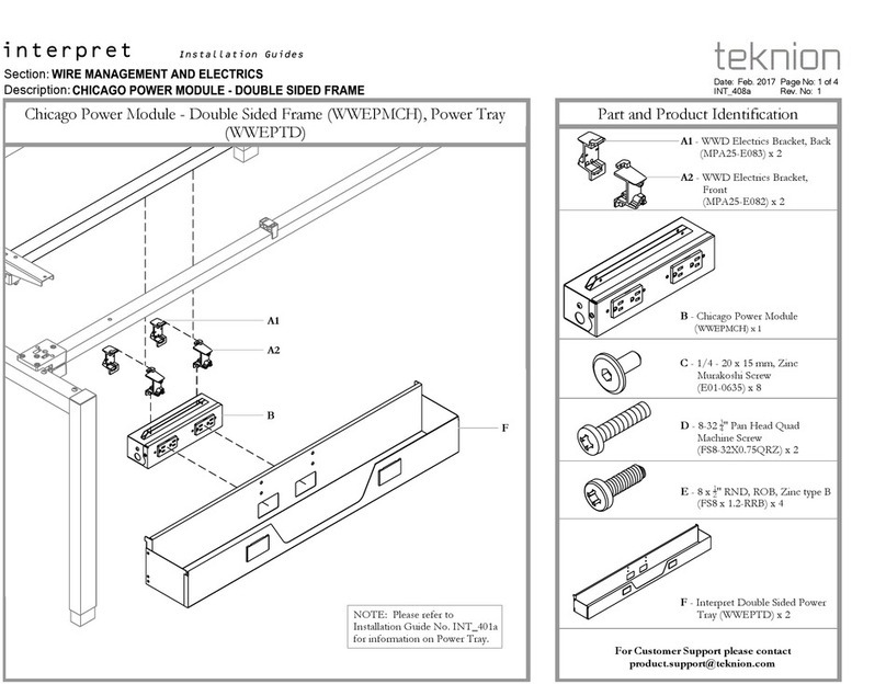 Teknion interpret CHICAGO POWER MODULE DOUBLE SIDED... User manual