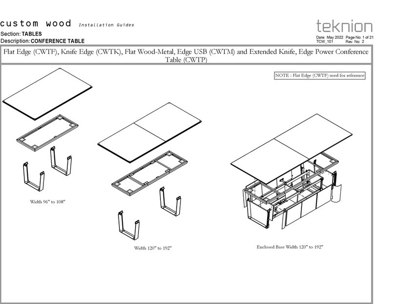 Teknion CWTF Operating and maintenance instructions Teknion CWTF Operating and maintenance instructions
