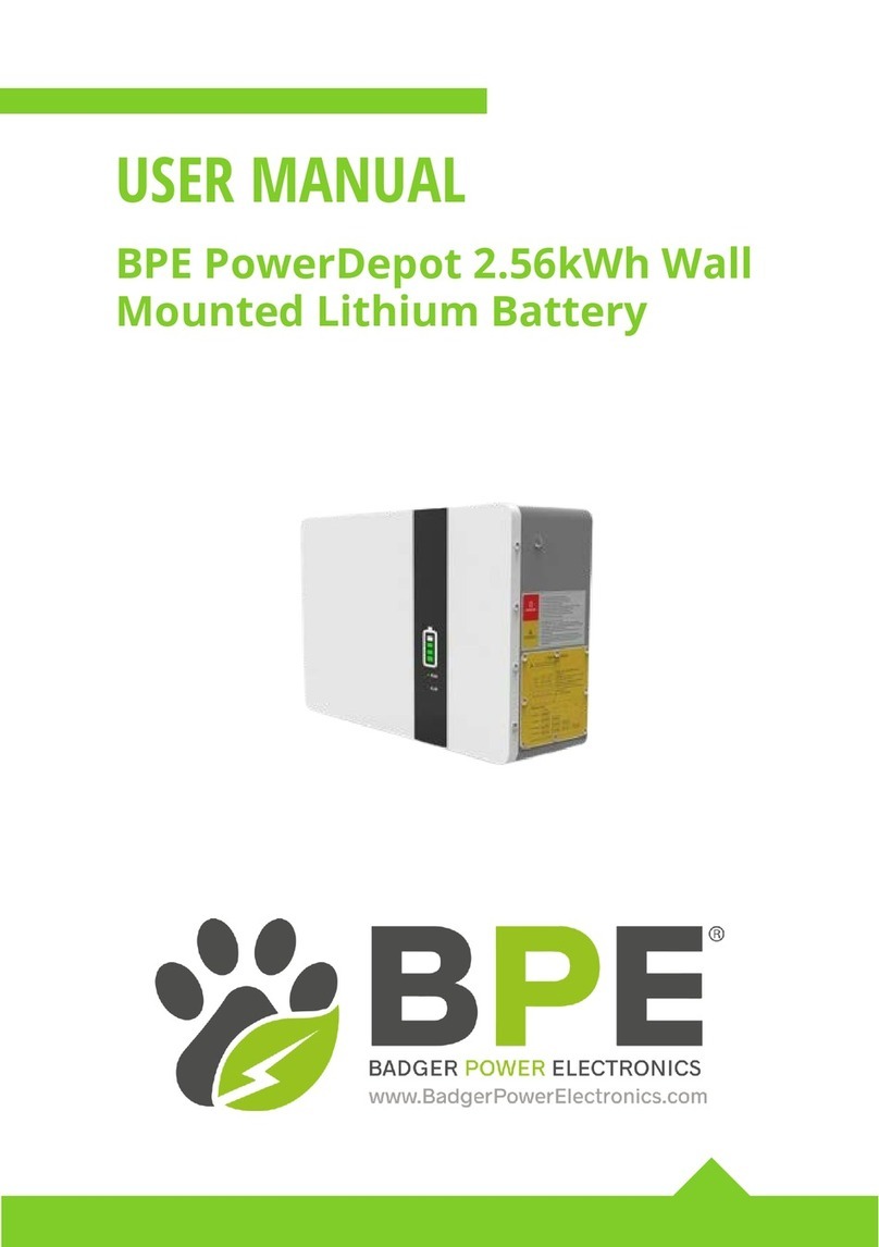 BPE PowerDepot BPE-LFP-2.56-ID user manual