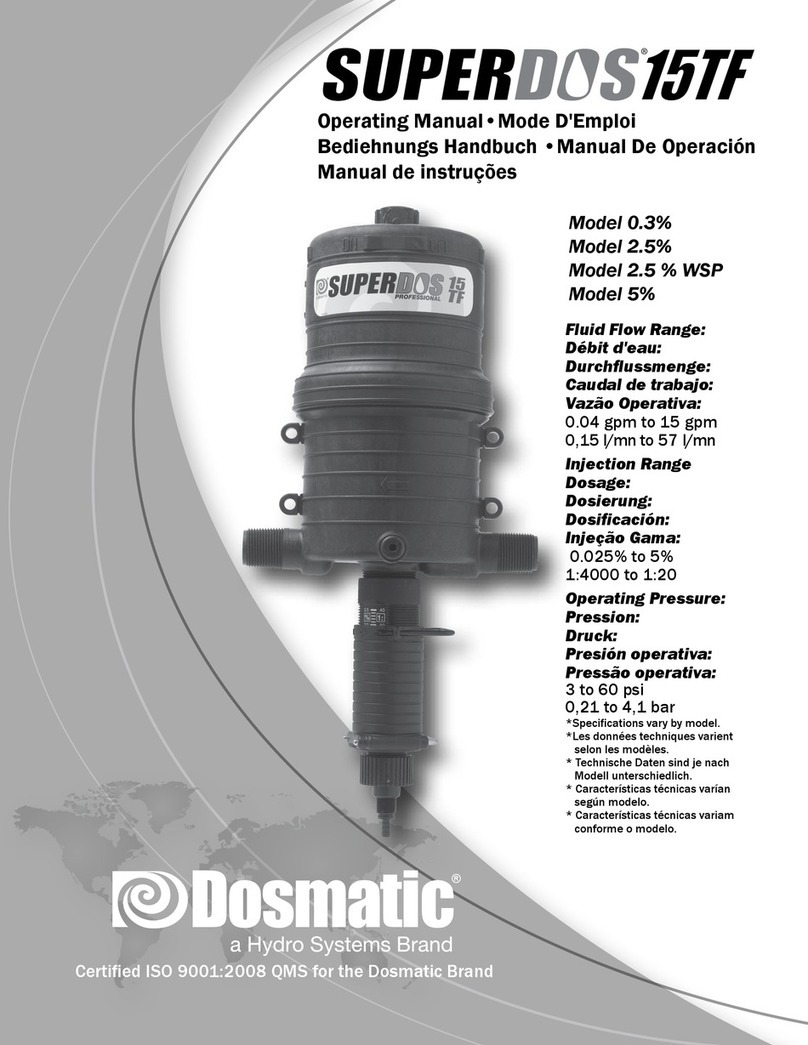 Hydro systems Dosmatic SUPERDOS 15TF operating manual