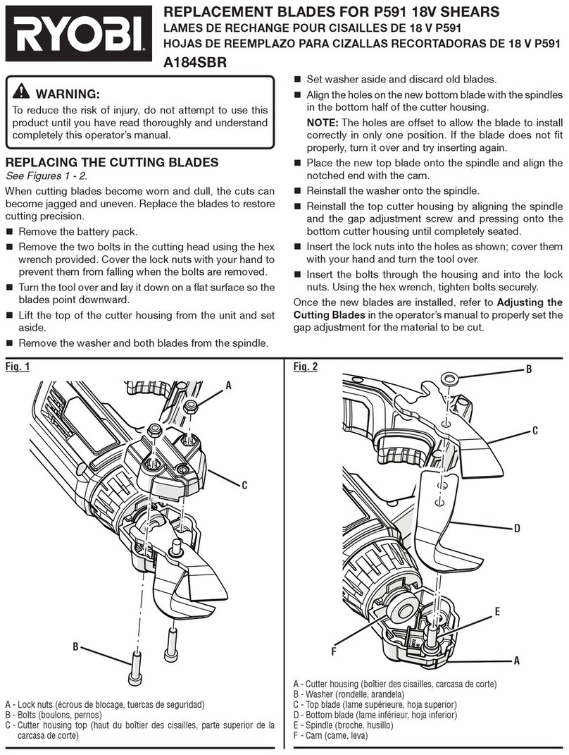Ryobi A184SBR User manual