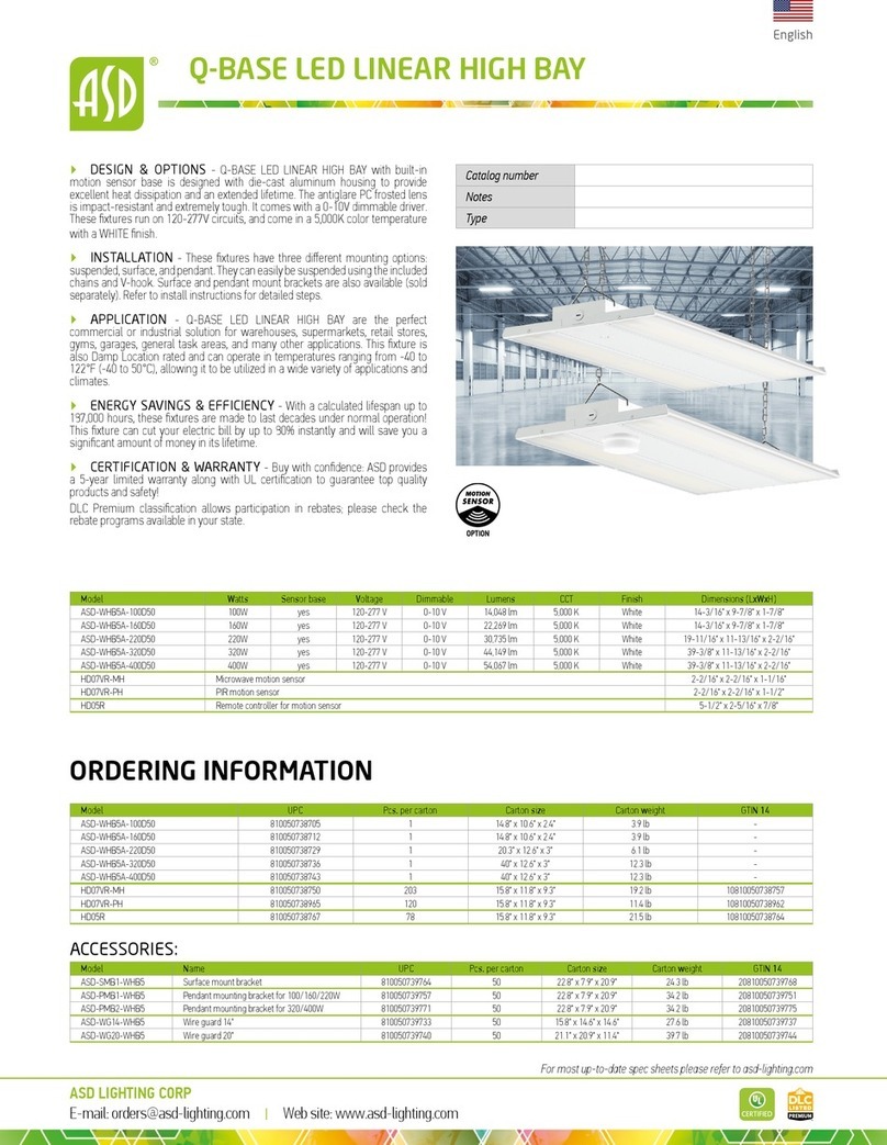 ASD ASD-WHB5A-100D50 quick start guide