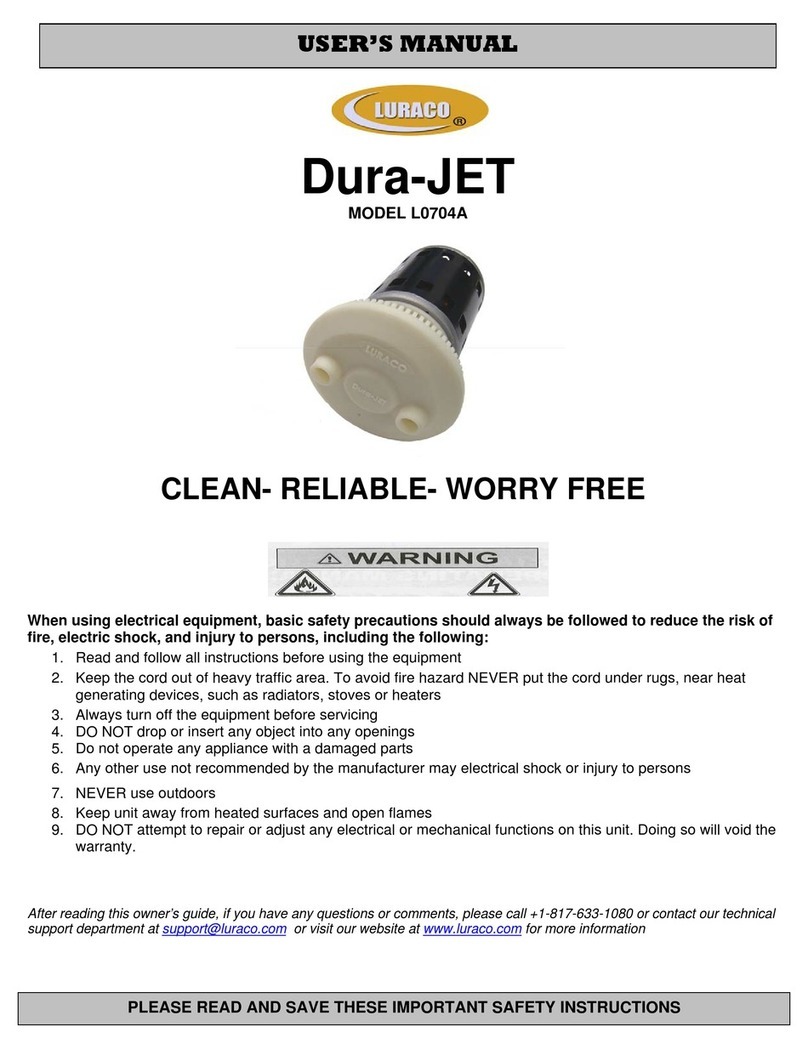 Luraco Dura-JET L0704A user manual