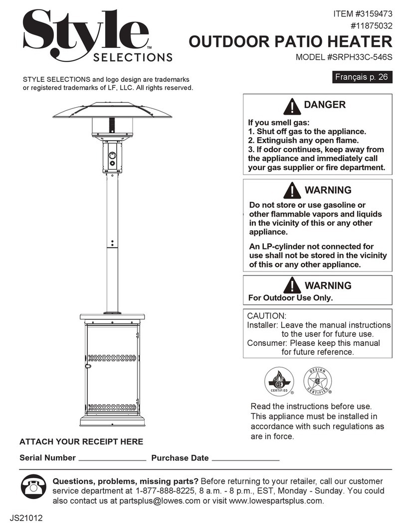 Style selections SRPH33C-546S User manual