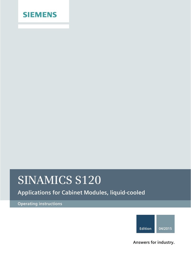 Siemens SINAMICS S120 operating instructions