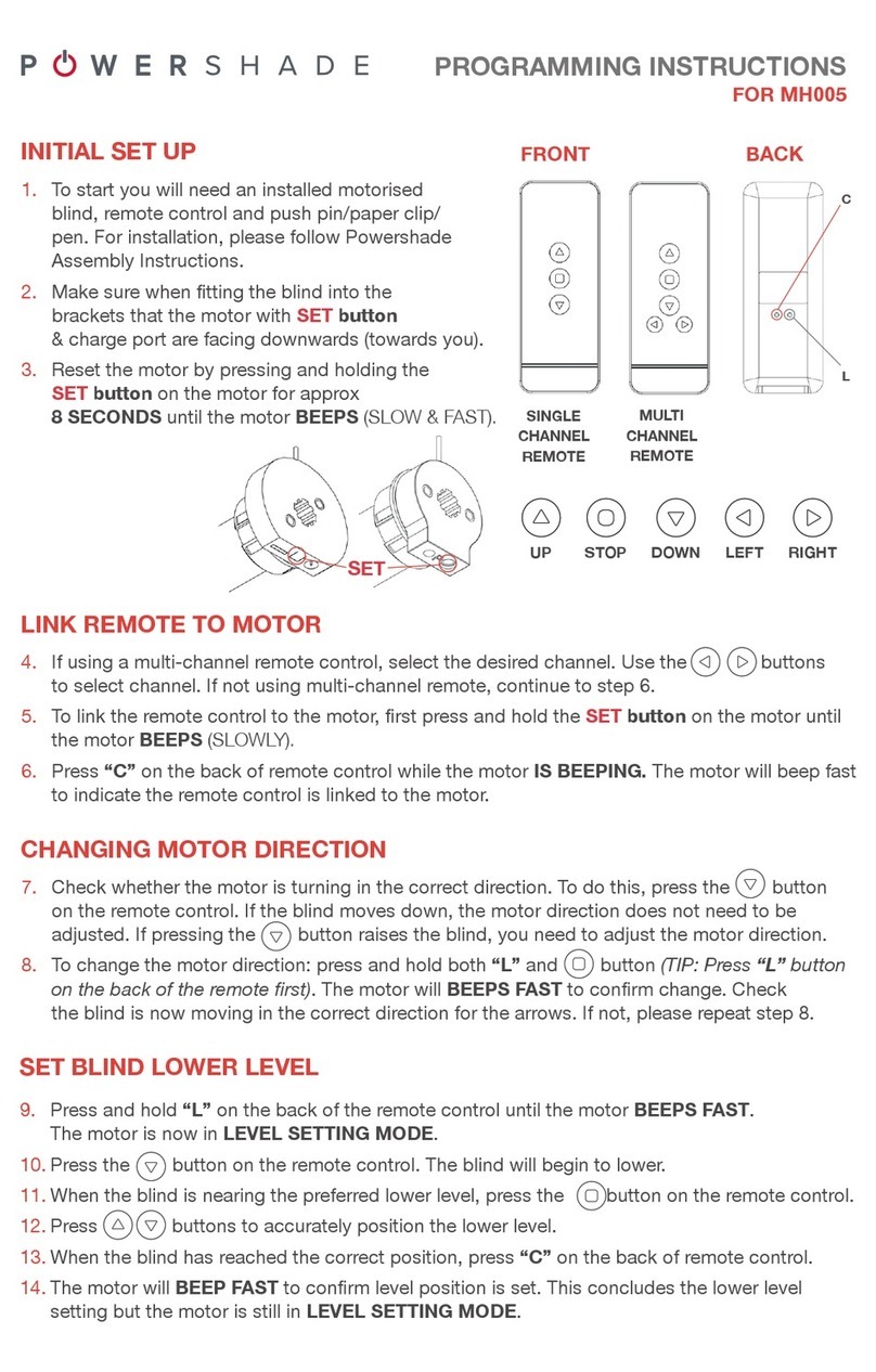 Eclipse POWERSHADE MH005 Installation manual