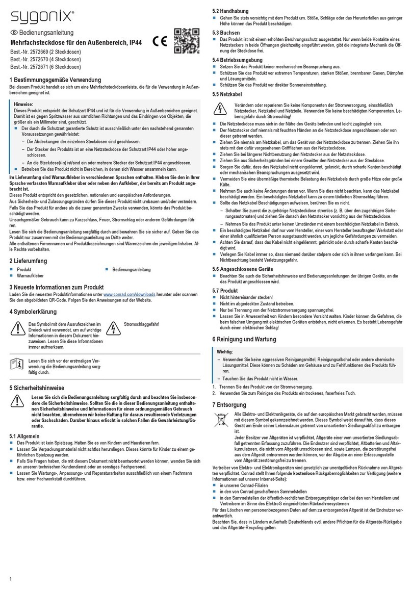 Sygonix 2572669 operating instructions