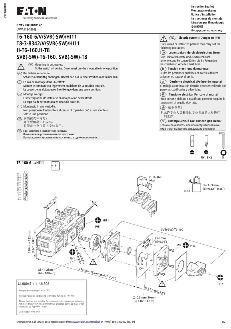 Eaton T6-160-6/V/SVB/HI11 Manual
