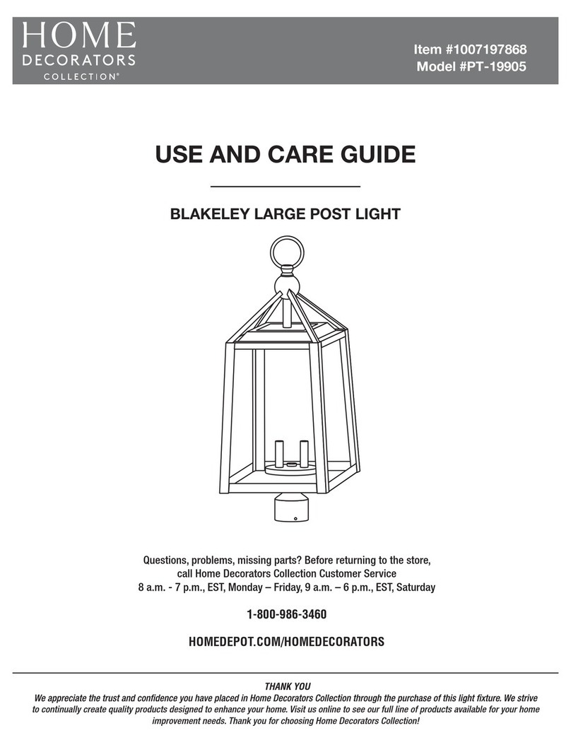 Home Decorators Collection BLAKELEY PT-19905 Use and care guide