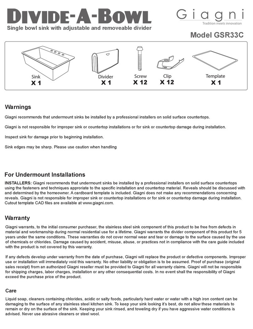 Giagni Divide-A-Bowl GSR33C quick start guide
