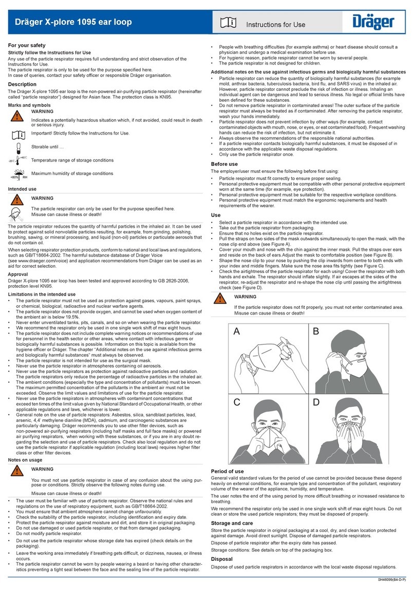Dräger X-plore 1095 ear loop Instructions for use