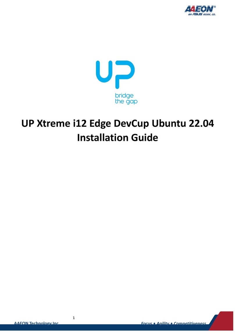 Aaeon UP Xtreme i12 Edge User manual Aaeon UP Xtreme i12 Edge User manual