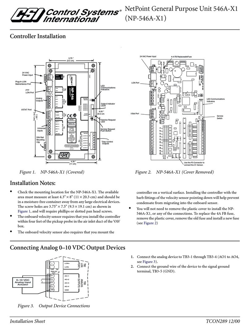 Control Systems NetPoint 546A-X1 Assembly instructions