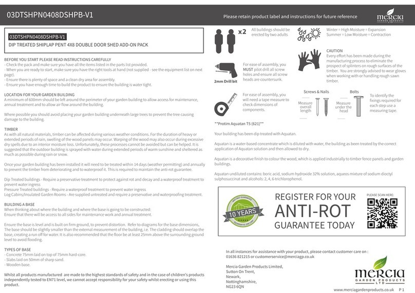 Mercia Garden Products 03DTSHPN0408DSHPB-V1 User manual