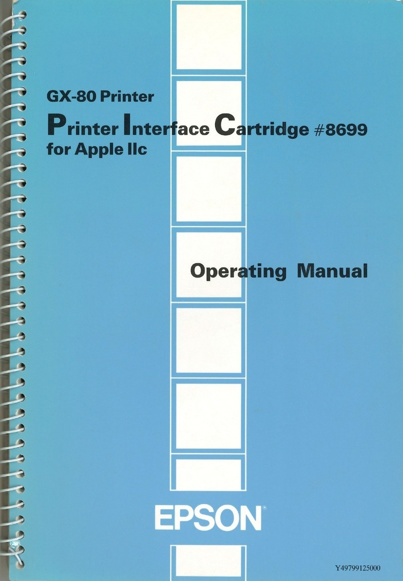 Epson GX-80 User manual