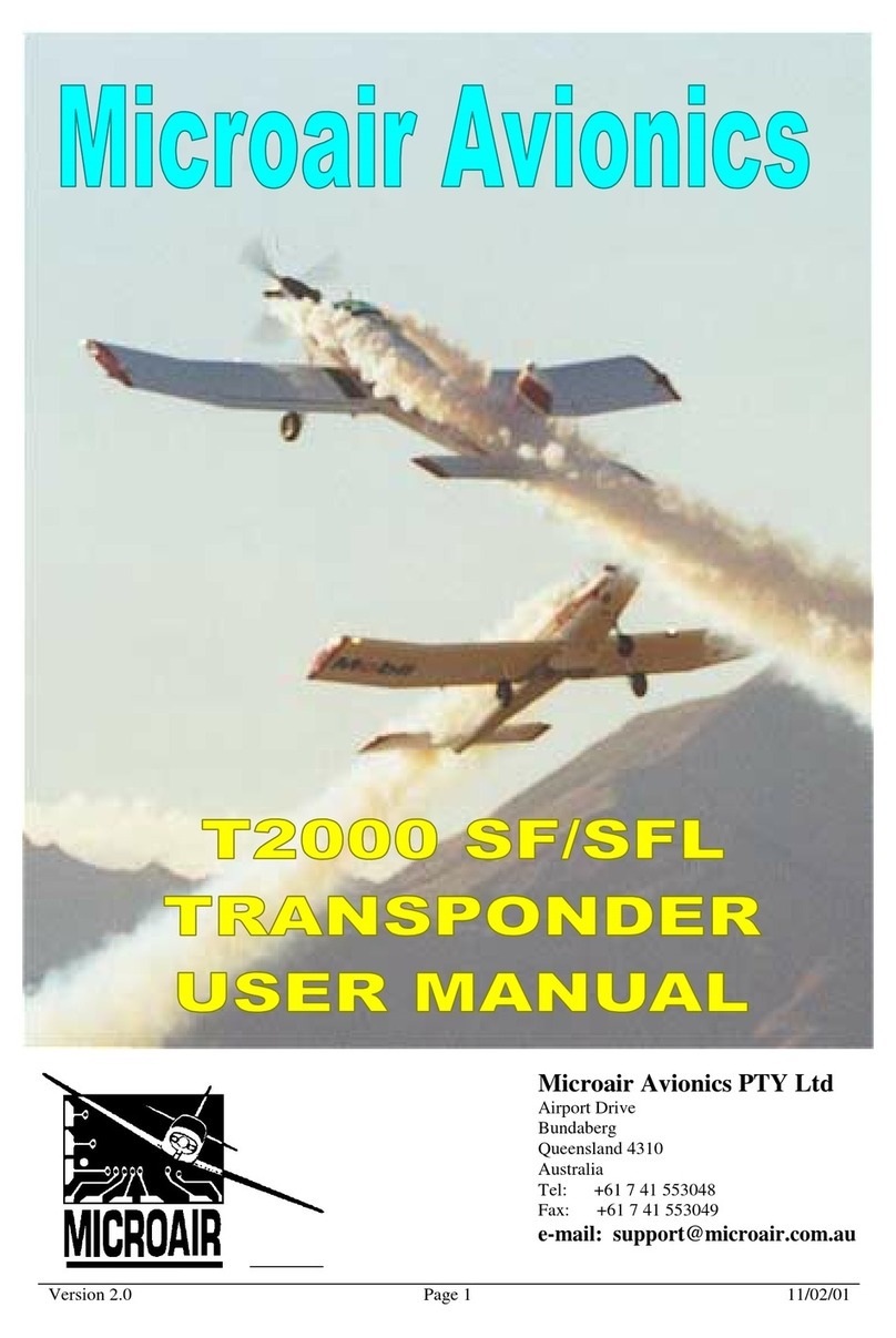 MicroAir Avionics T2000 SF User manual