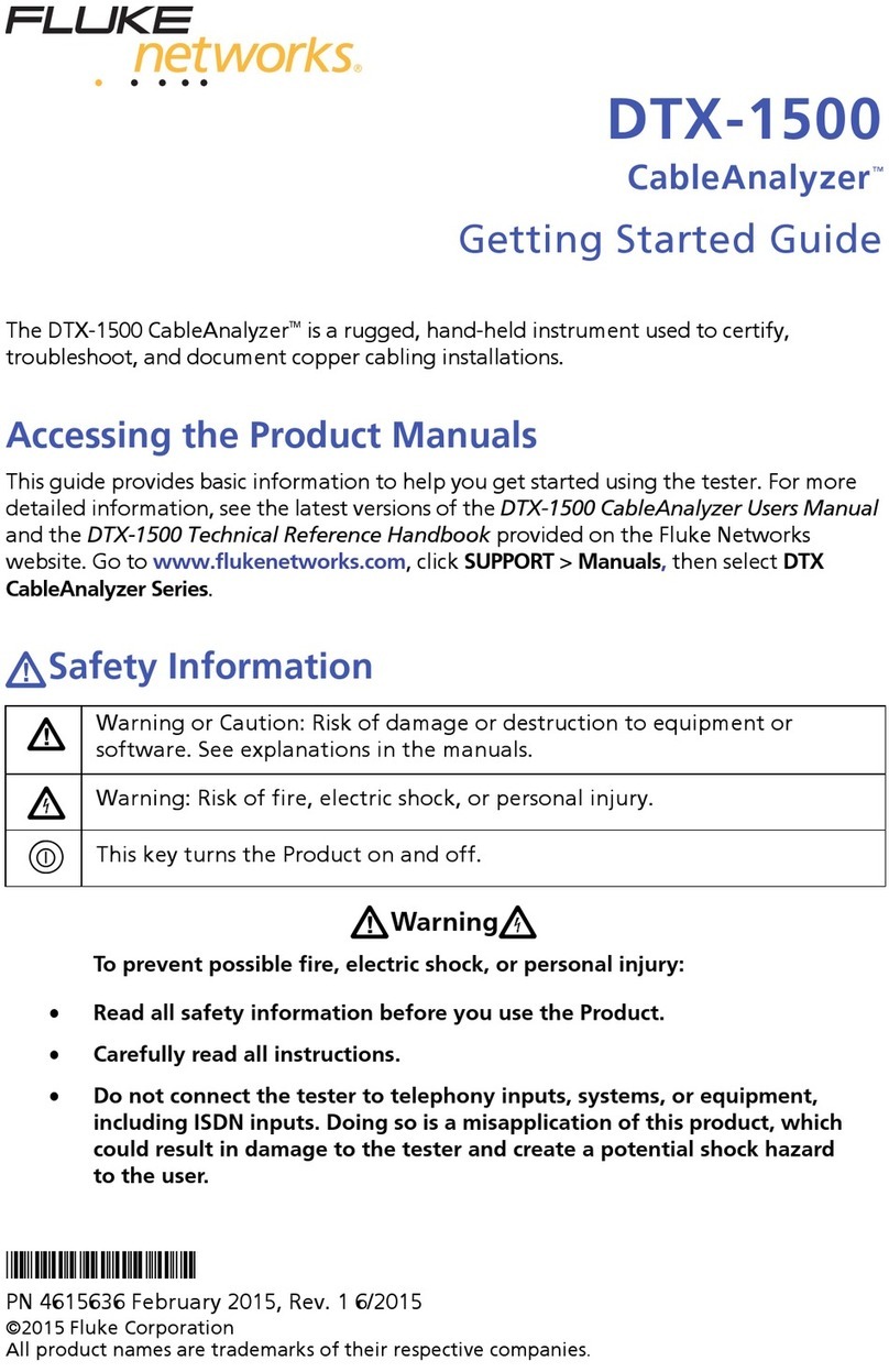 Fluke CableAnalyzer DTX-1500 User manual